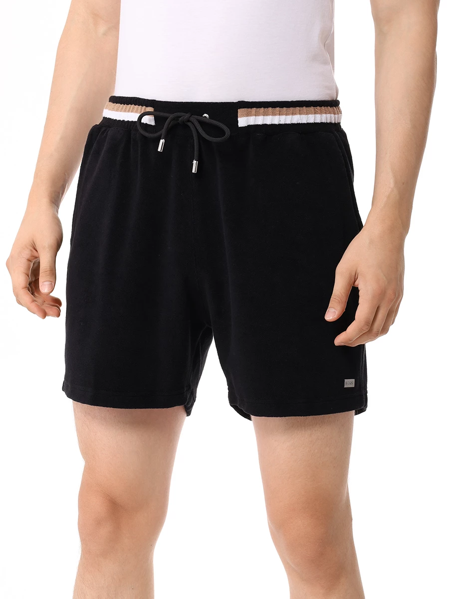 Шорты хлопковые BOSS 50515701/001 Черный  Фото 4