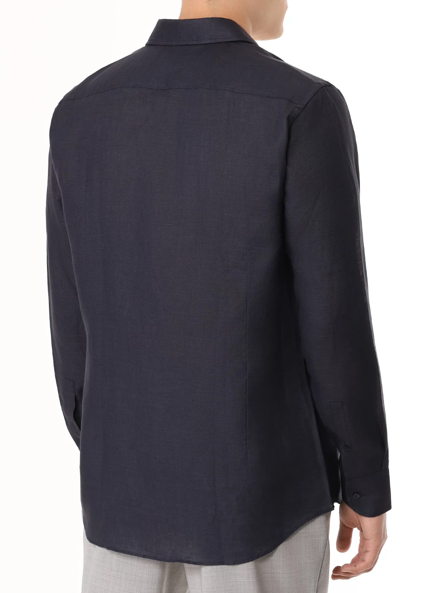 

Рубашка Slim Fit льняная, Синий, 50512876/404