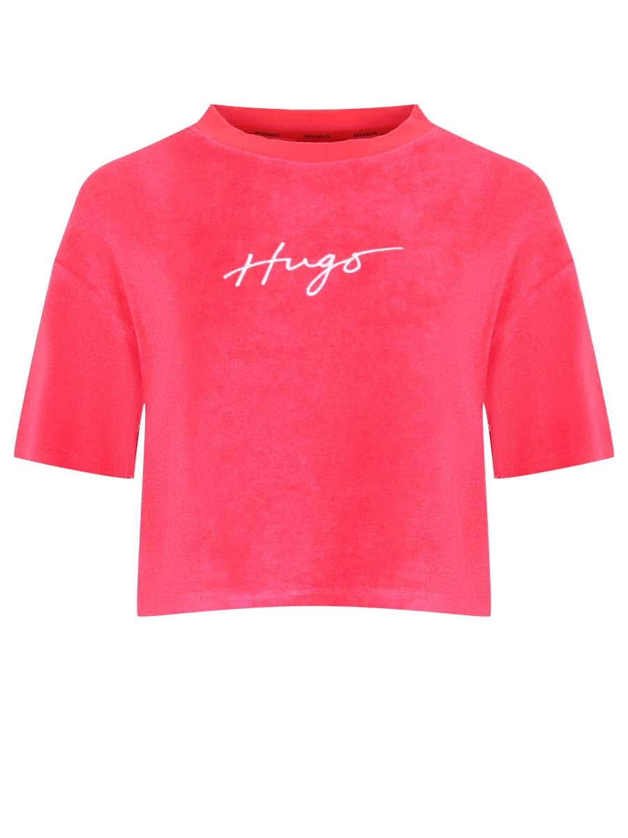 Футболка из модала HUGO 50520695/672 Розовый 