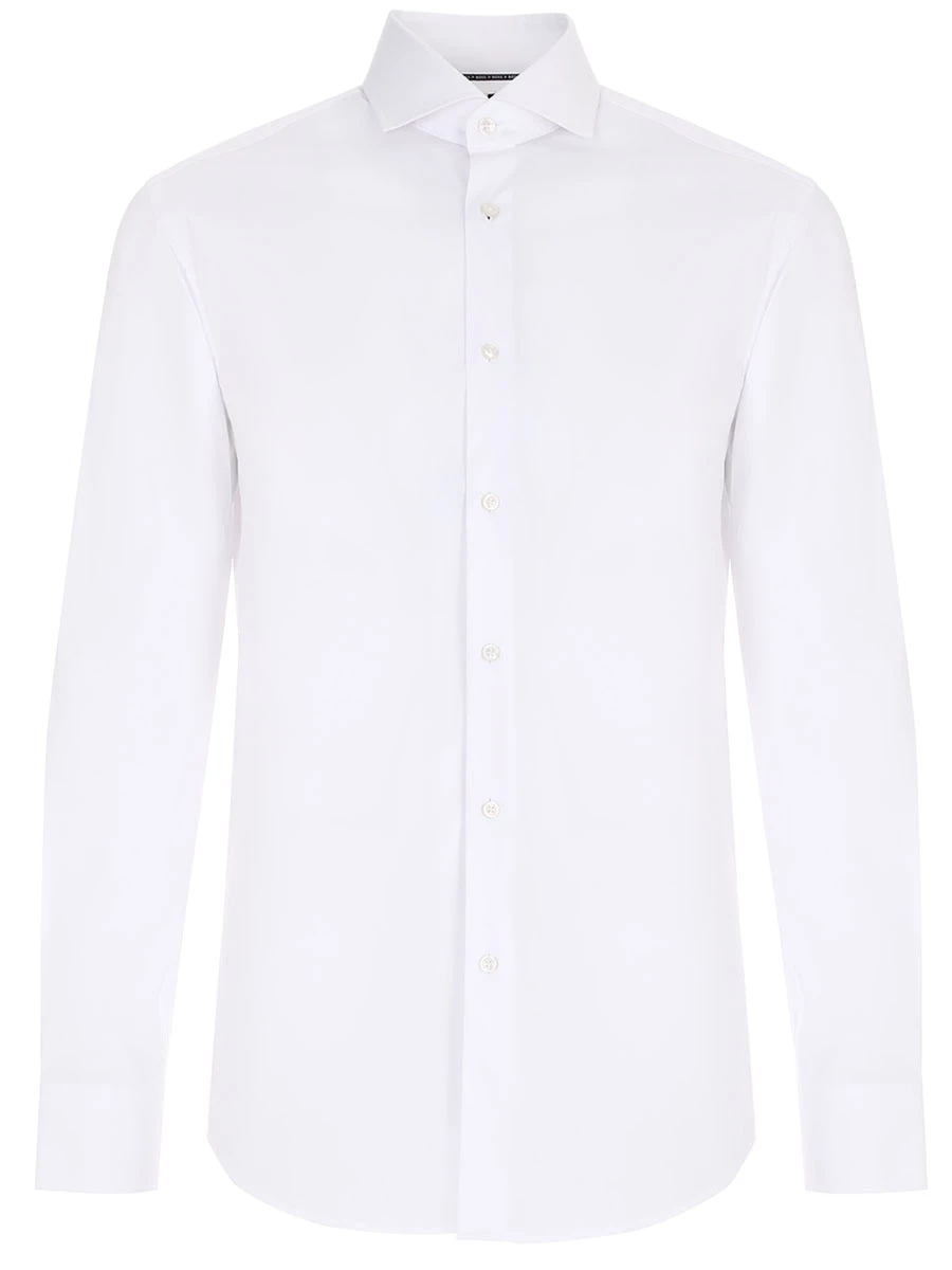 

Рубашка Slim Fit хлопковая, Белый, 50479915/100