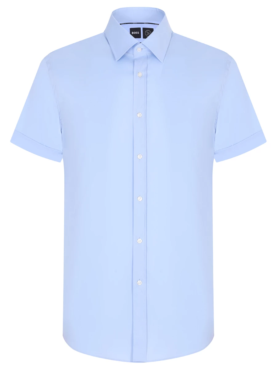 

Рубашка Slim Fit хлопковая, Голубой, 50480278/450