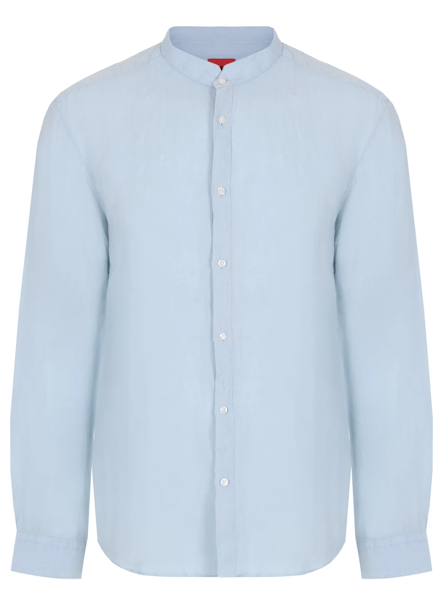 Рубашка Slim Fit льняная HUGO 50490740/455 Голубой 