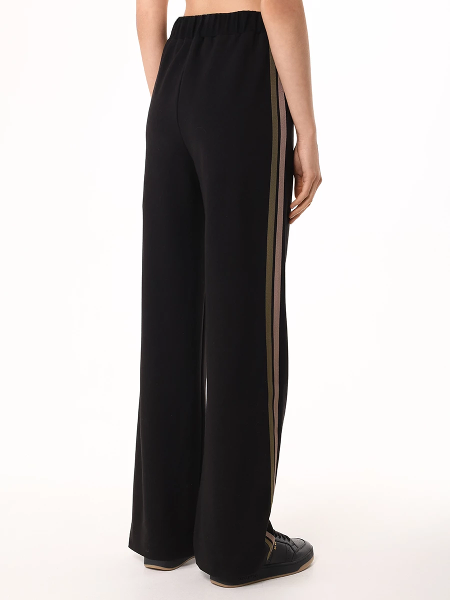 Брюки из вискозы LAROOM fw25-2445 С лампасами Черный  Фото 3