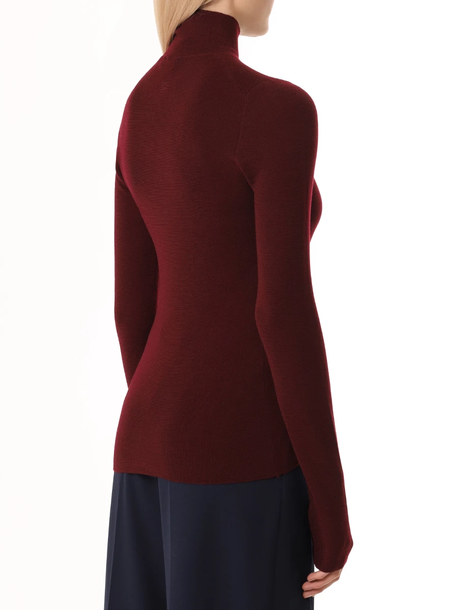Водолазка шерстяная ETRO WRKE0172 AL264 R0369 Бордовый  Фото 3