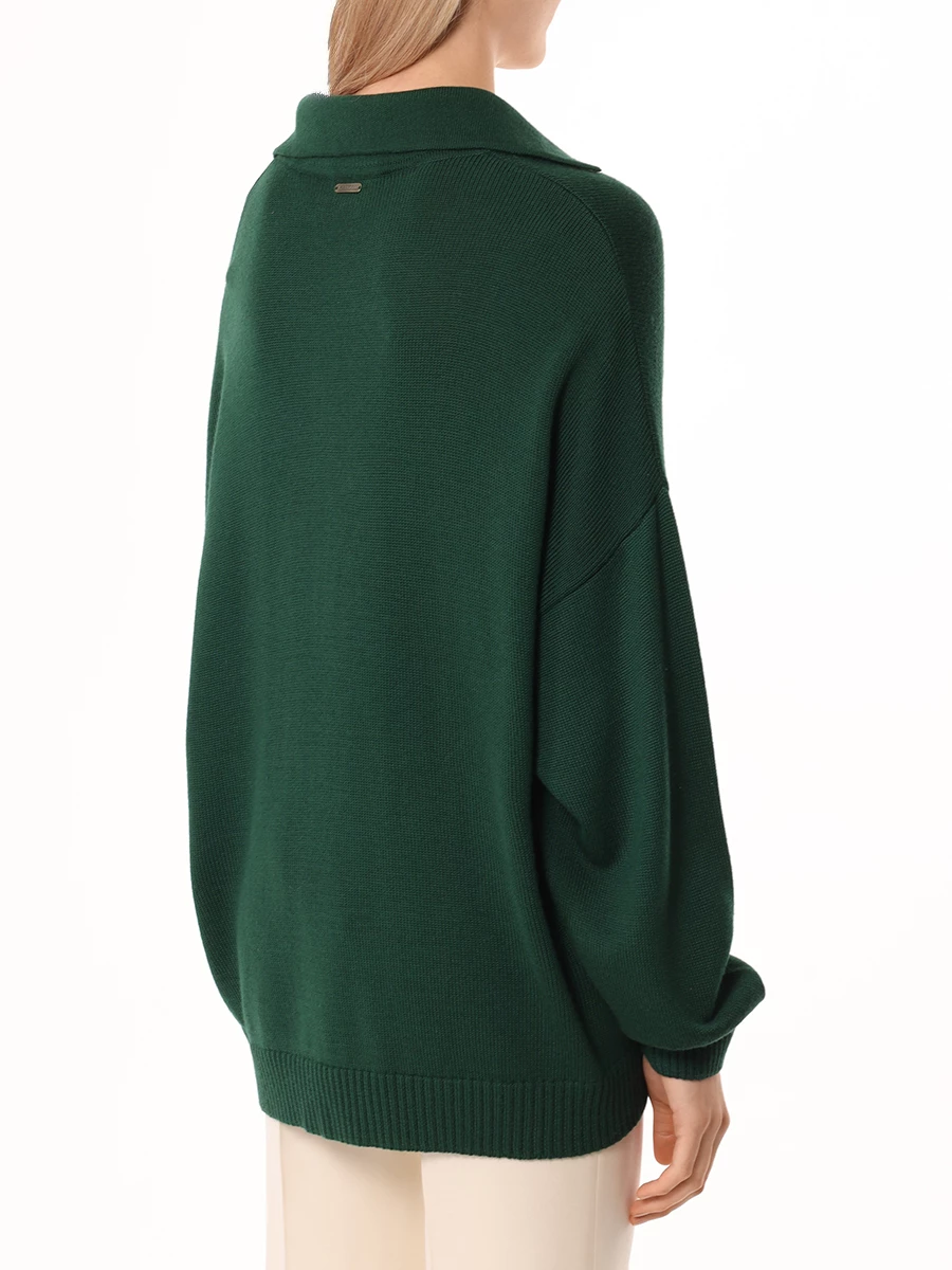 Пуловер шерстяной LAROOM fw24-2249-2 Темно- Зеленый  Фото 3