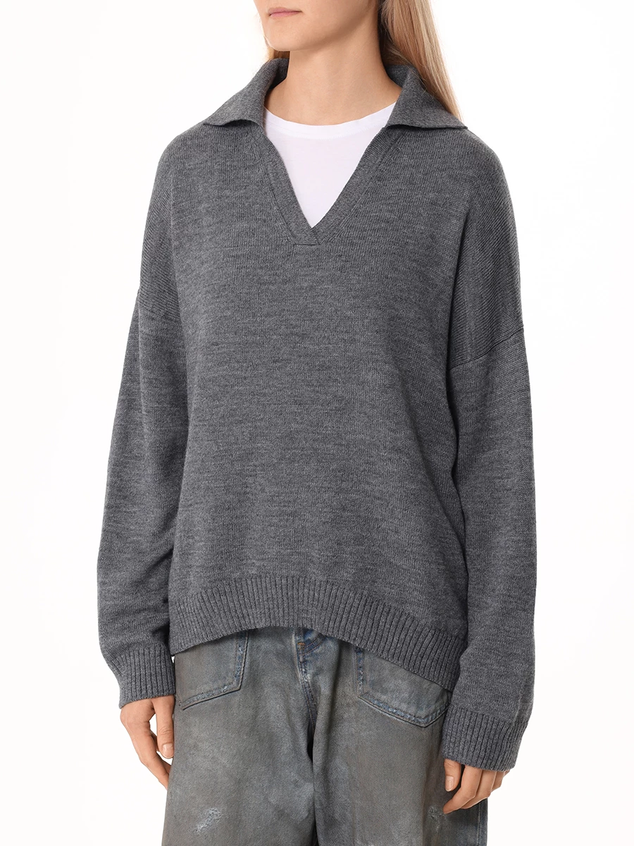 Пуловер шерстяной LAROOM fw24-2249-1 Темно- Серый  Фото 4