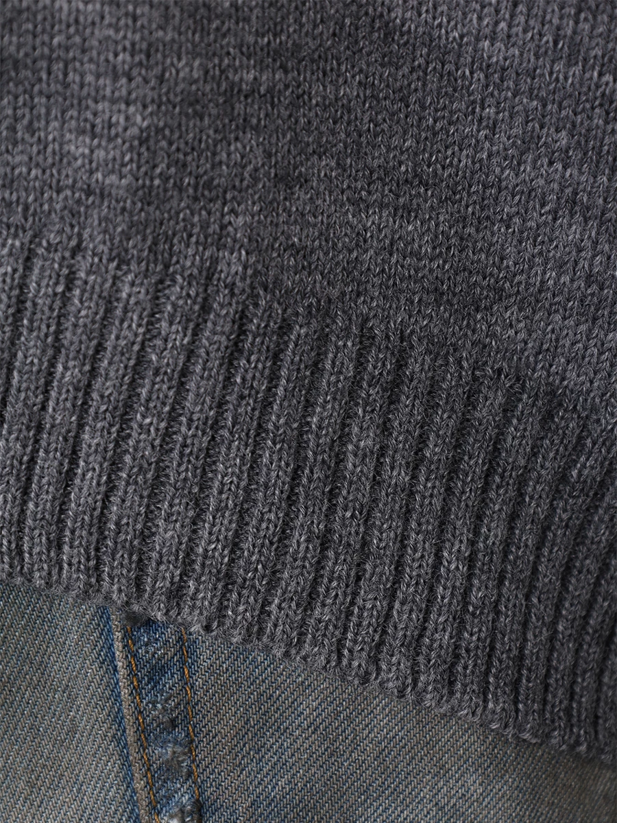 Пуловер шерстяной LAROOM fw24-2249-1 Темно- Серый  Фото 6