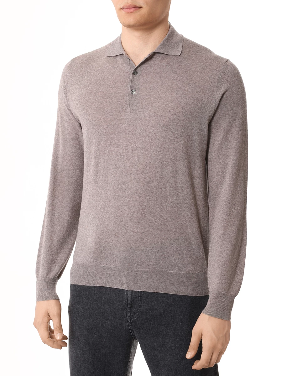 Поло шерстяное CANALI MK00077/720/C0017 Светло Коричневый  Фото 4