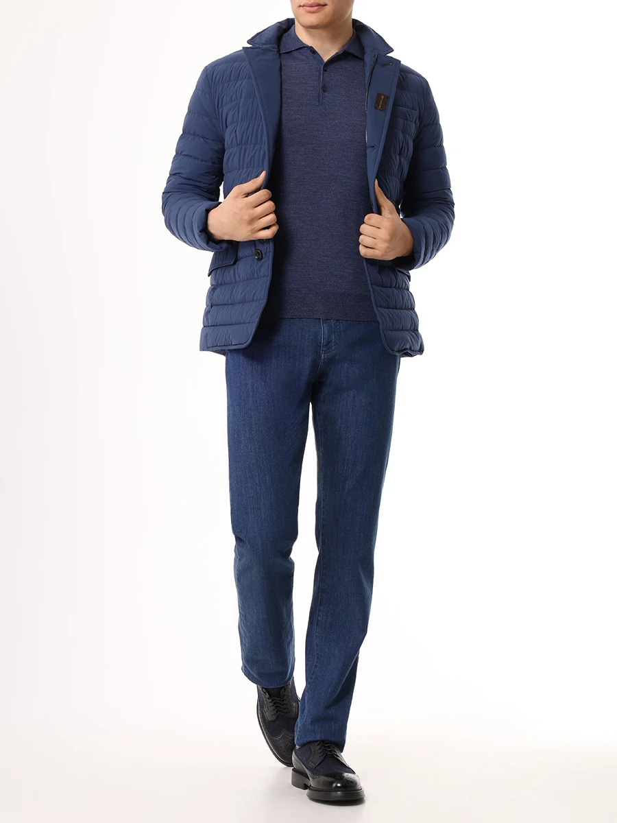 Поло шерстяное CANALI MK00077/306/C0017 Синий  Фото 2