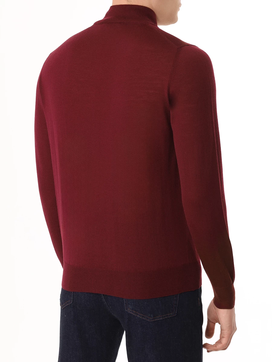 Кардиган шерстяной CANALI MK00077/905/C0022 Бордовый  Фото 3