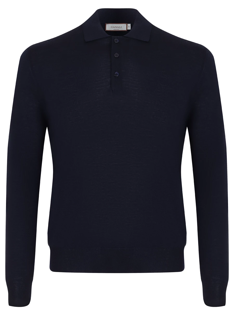 Поло шерстяное CANALI MK00077/300/C0017 Темно Синий 