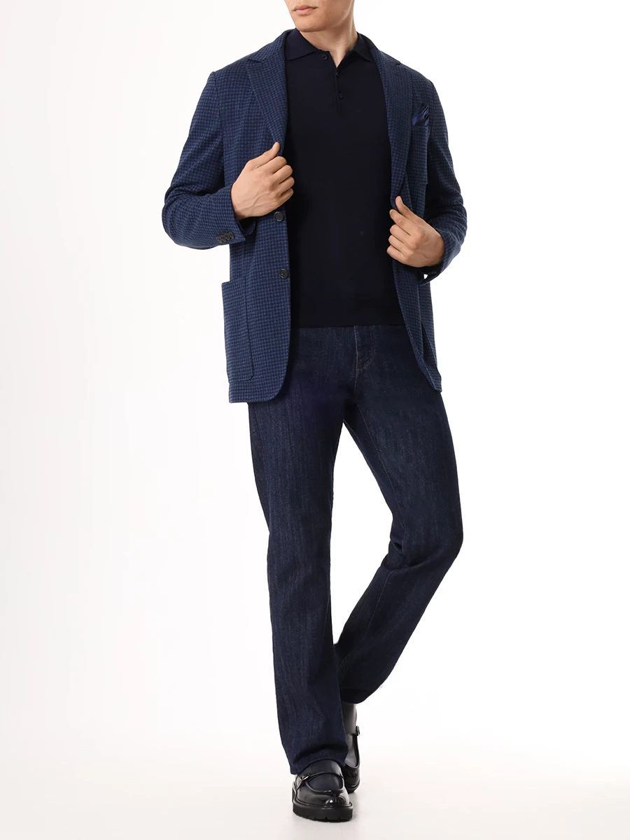 Поло шерстяное CANALI MK00077/300/C0017 Темно Синий  Фото 2