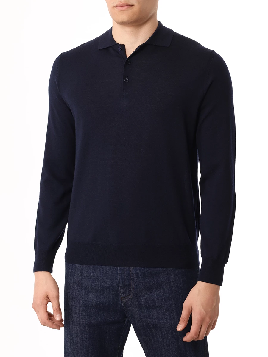 Поло шерстяное CANALI MK00077/300/C0017 Темно Синий  Фото 4