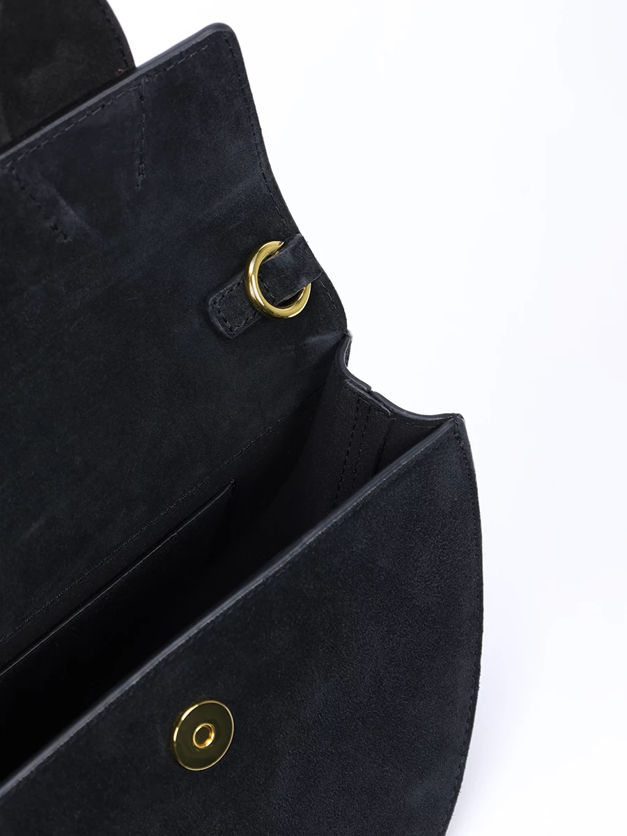 Сумка замшевая Pretzel YUZEFI YUZCO-HB-PRZ-S011 Черный  Фото 4