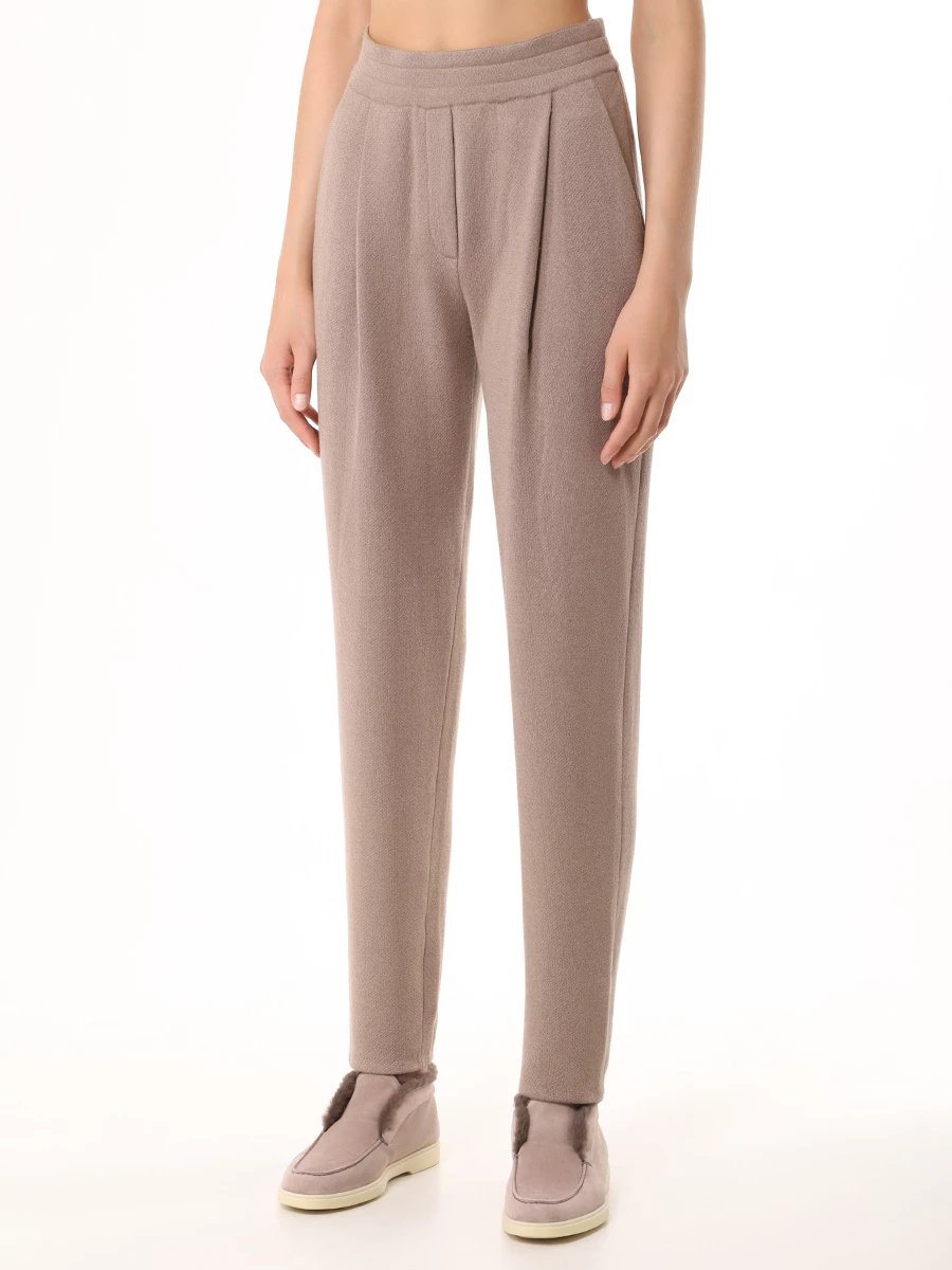 Брюки шелковые FREE AGE W25.PT122.6030.130 Коричневый  Фото 4