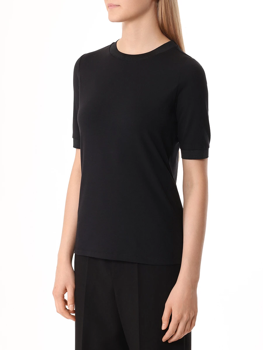 Футболка из модала и хлопка Alexi BOGNER 56805105 ALEXI/026 Черный  Фото 4