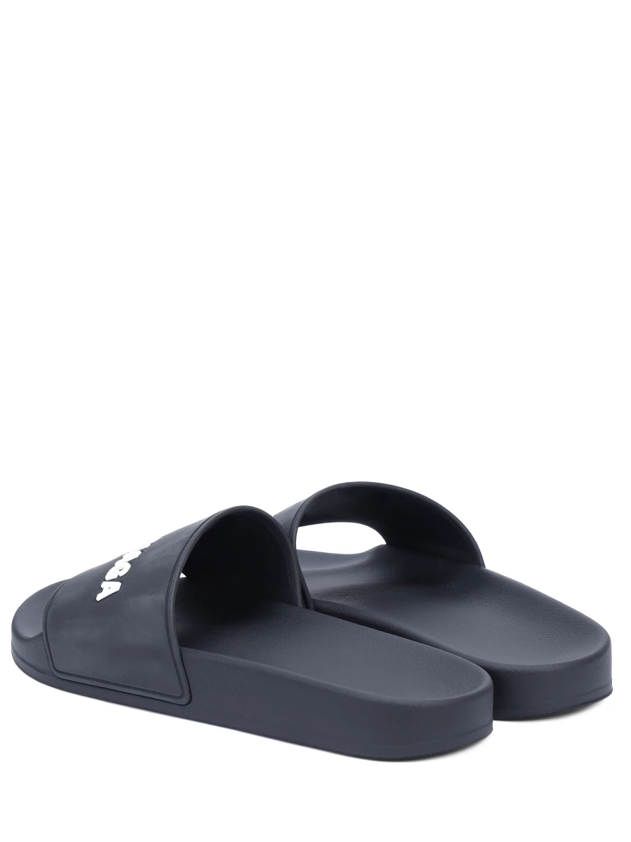 Шлепанцы резиновые BALENCIAGA 565547 W1S80 1006 Черный  Фото 4