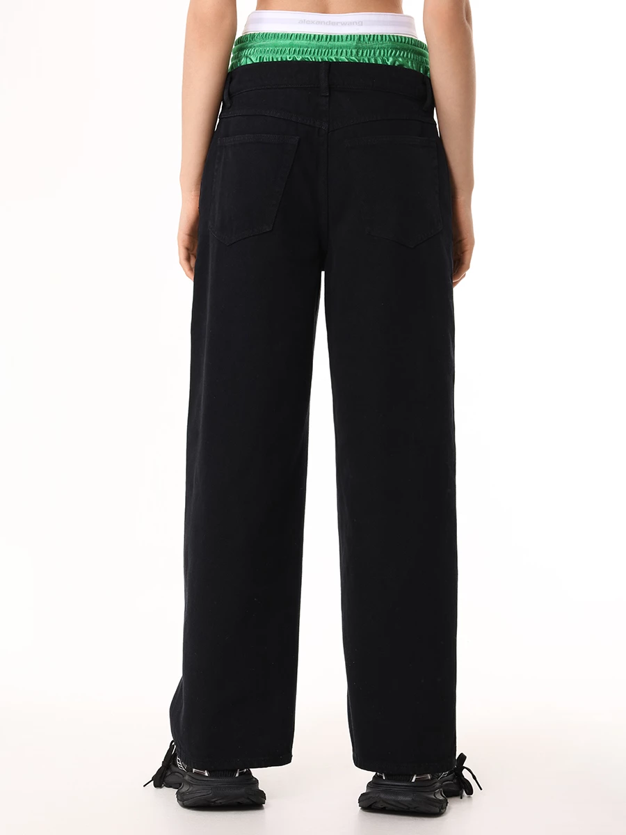 Джинсы хлопковые ALEXANDER WANG 4DC1244203 011 Черный  Фото 3