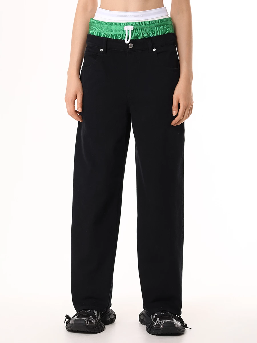Джинсы хлопковые ALEXANDER WANG 4DC1244203 011 Черный  Фото 4