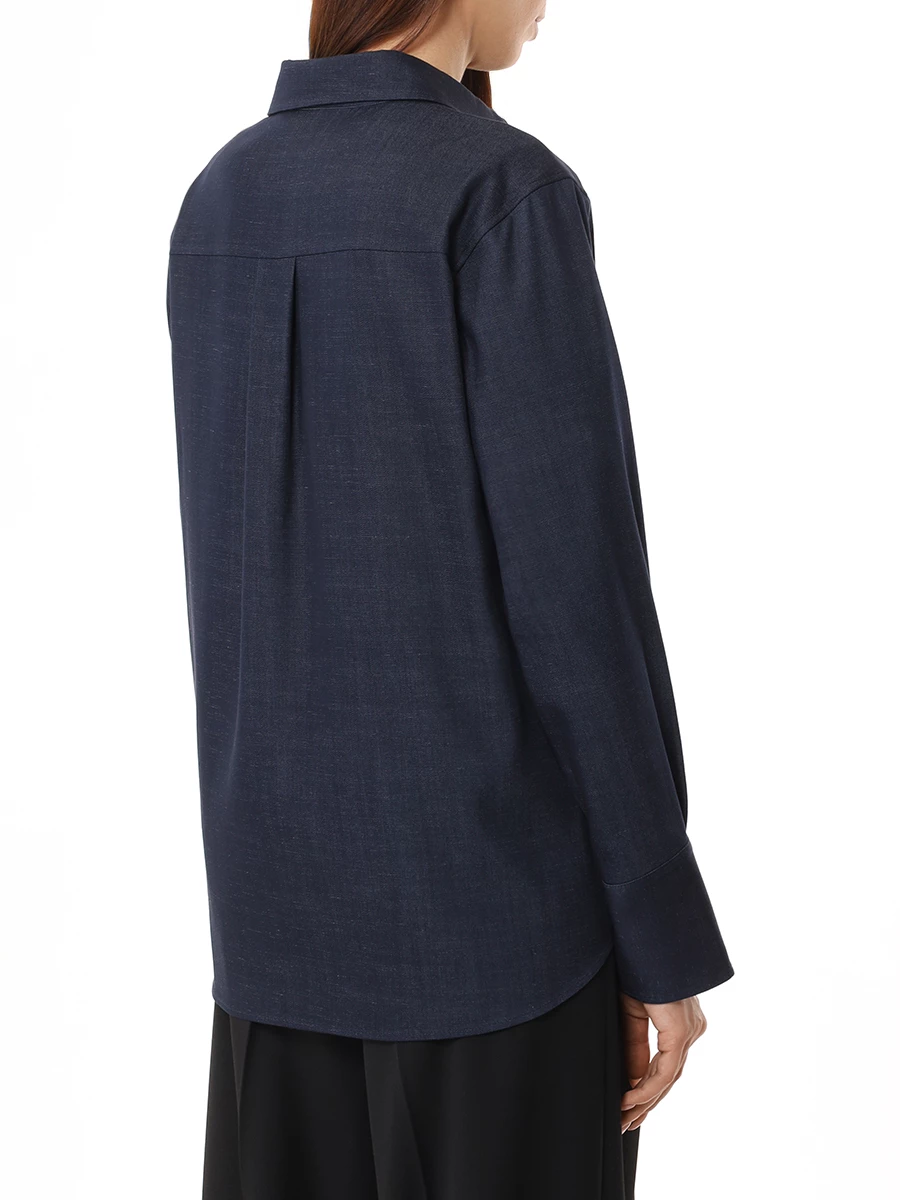 Рубашка из лиоцелла BOSS 50518443/497 Синий  Фото 3