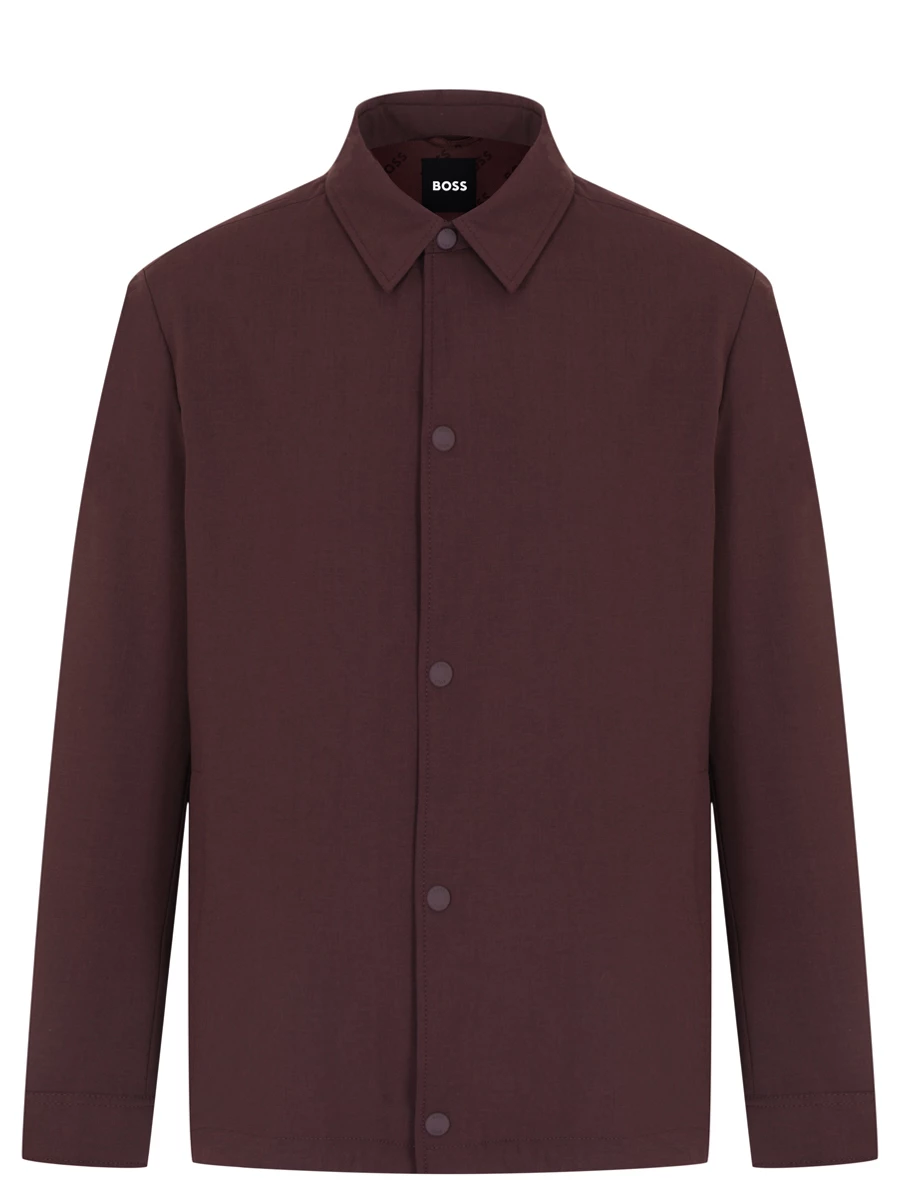 Куртка Relaxed Fit шерстяная BOSS 50521571/642 Бордовый 