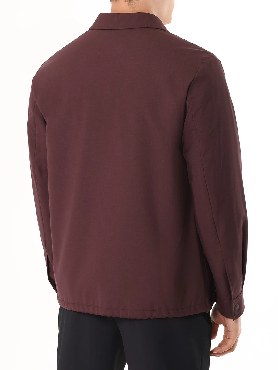 Куртка Relaxed Fit шерстяная BOSS 50521571/642 Бордовый  Фото 3