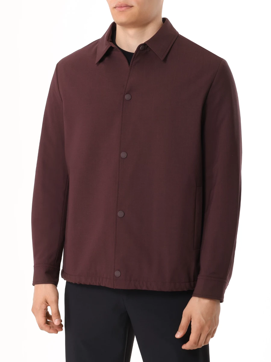 Куртка Relaxed Fit шерстяная BOSS 50521571/642 Бордовый  Фото 4