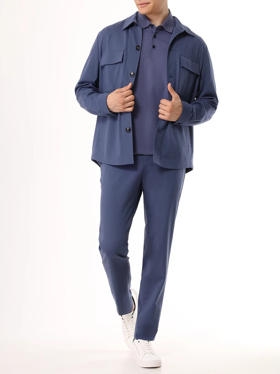 Рубашка Relaxed Fit из вискозы BOSS 50521642/412 Синий  Фото 2