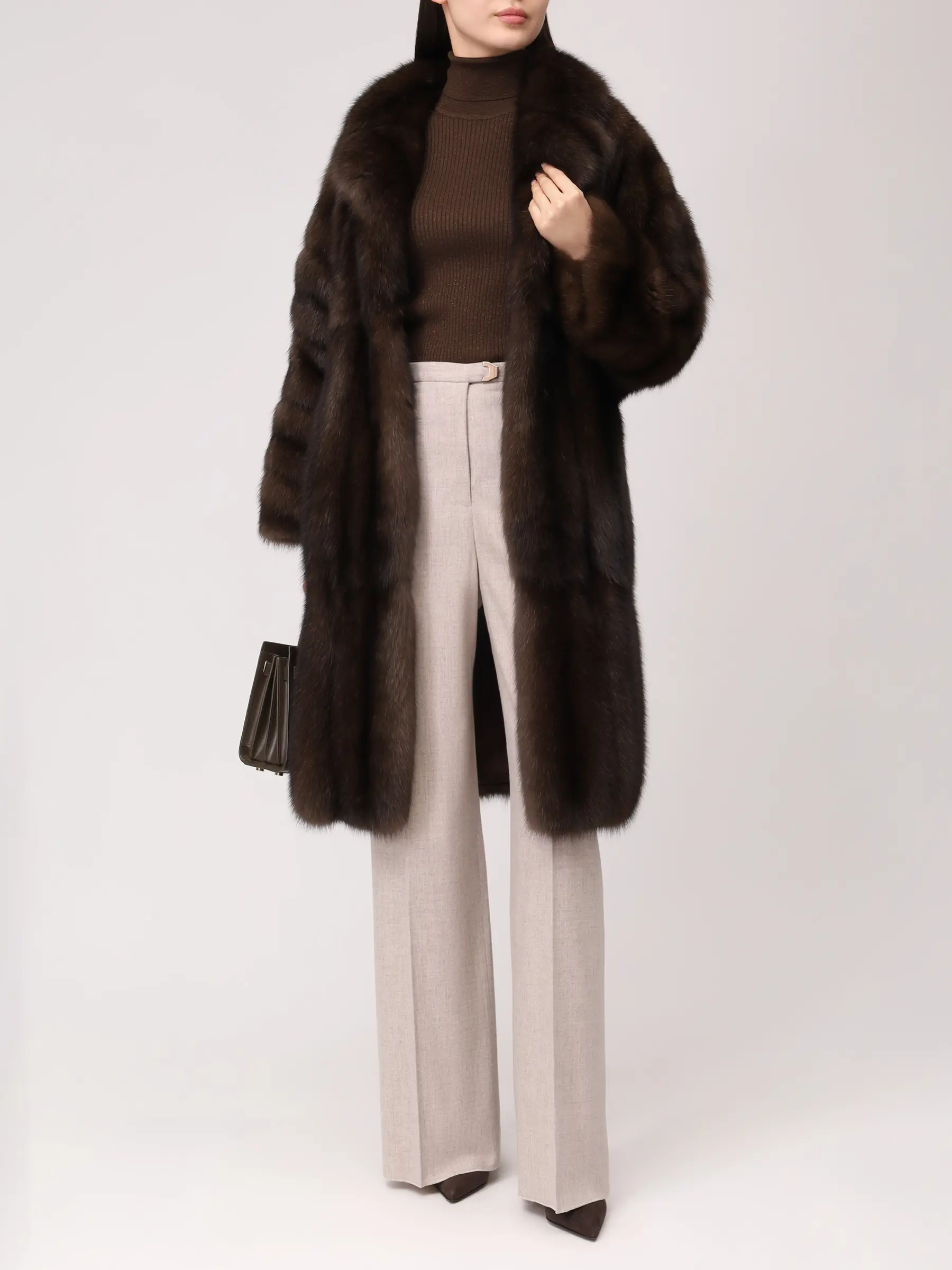 Шуба соболиная RINDI MOD.24/084 Темно Коричневый  Фото 2