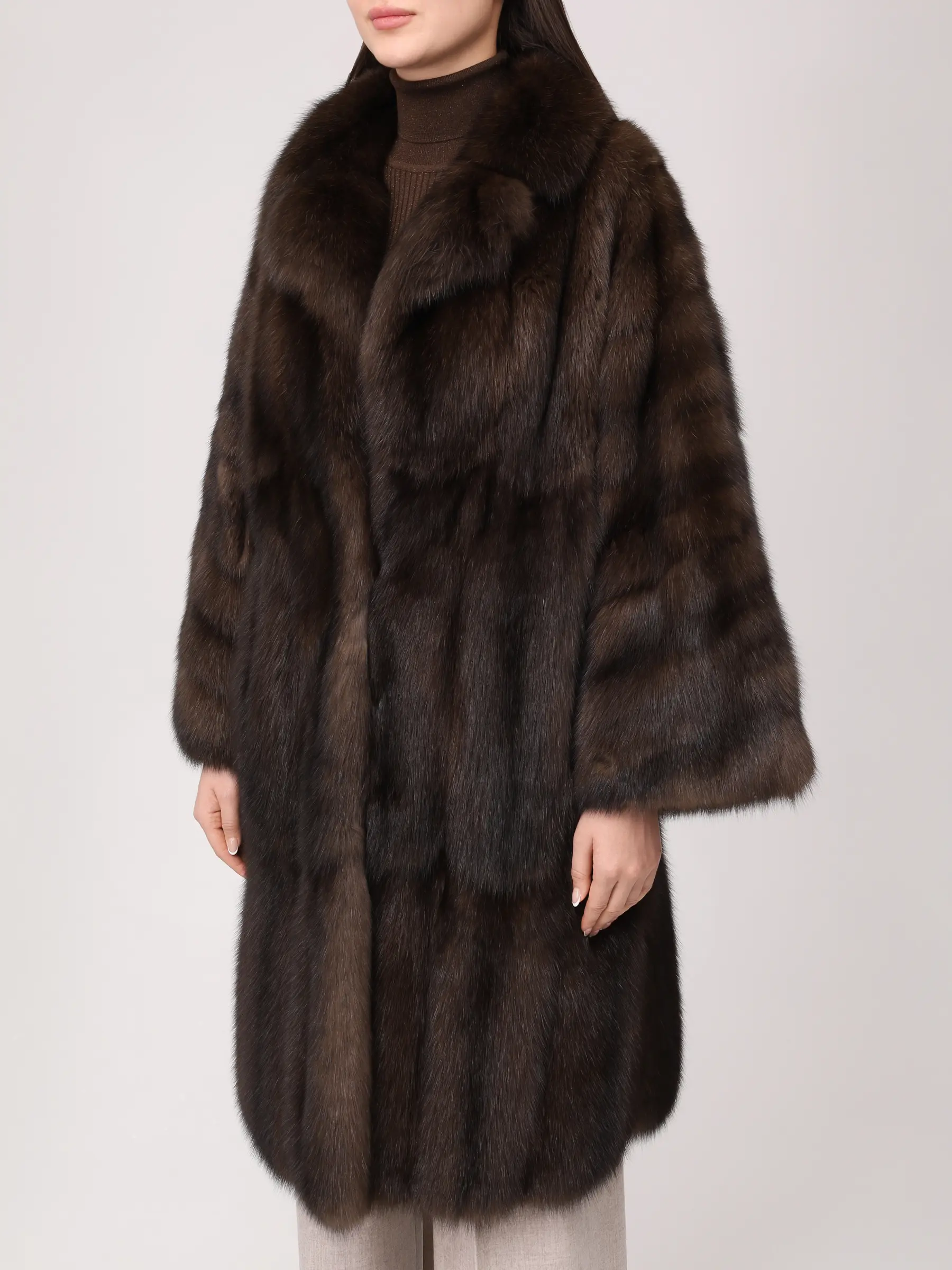 Шуба соболиная RINDI MOD.24/084 Темно Коричневый  Фото 4