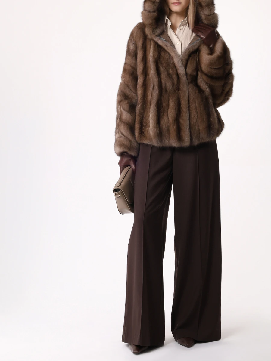 Шуба соболиная RINDI MOD.24/078 Коричневый  Фото 2