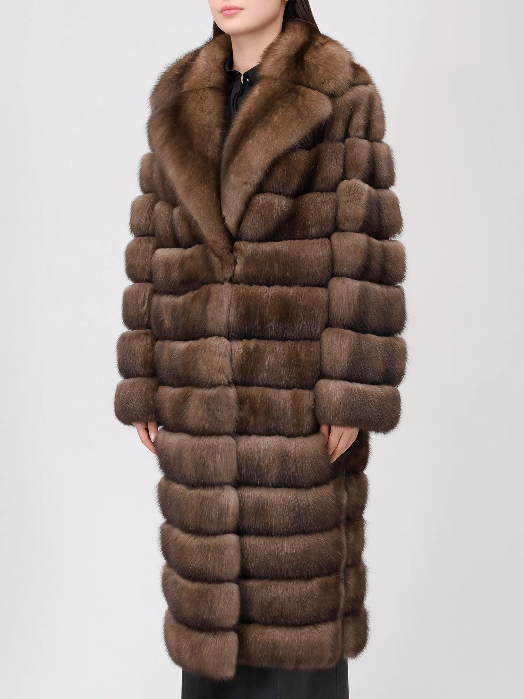 Шуба соболиная RINDI MOD.24/054 Коричневый  Фото 4