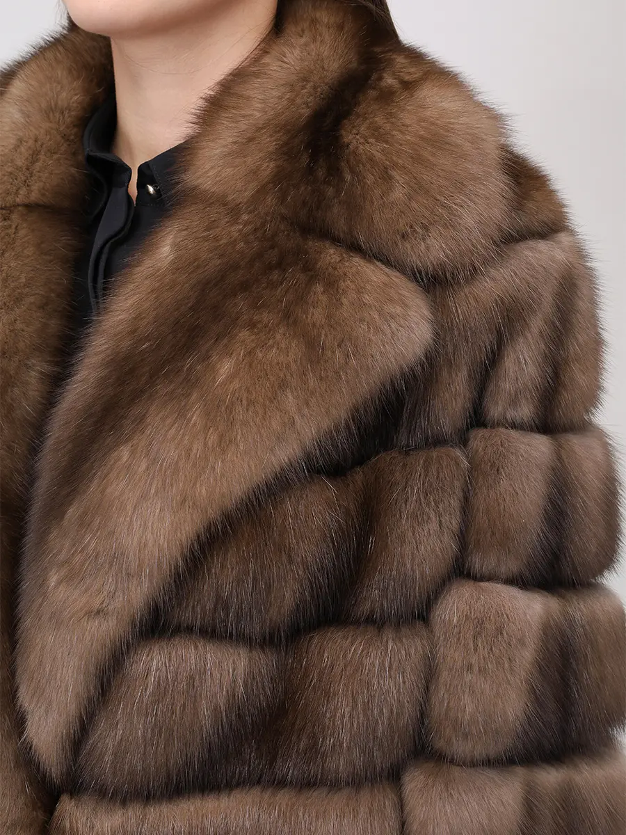 Шуба соболиная RINDI MOD.24/054 Коричневый  Фото 5