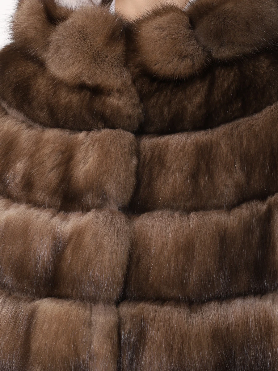 Шуба соболиная двусторонняя RINDI MOD.24/092 Коричневый  Фото 5