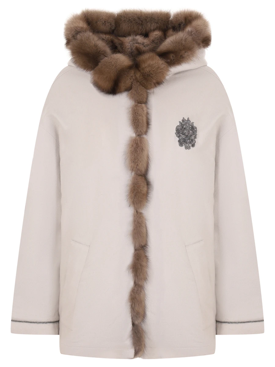 Шуба соболиная двусторонняя RINDI MOD.24/092 Коричневый  Фото 7