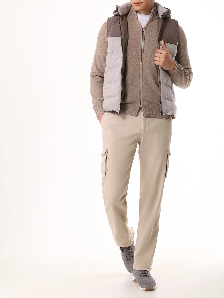 Жилет кашемировый FIORONI CASHMERE MTX25022E1 0002 TX12 Бежевый  Фото 2