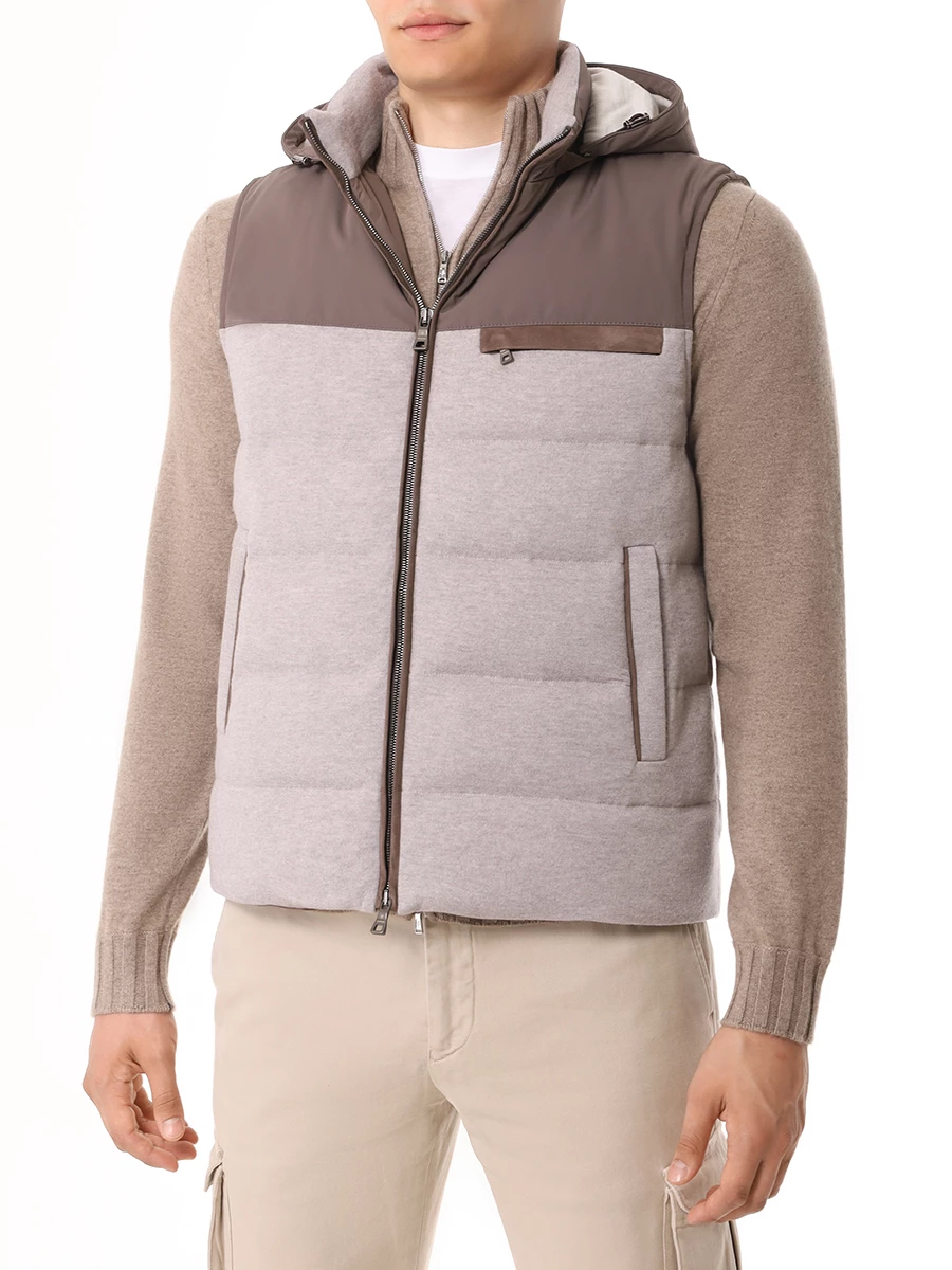 Жилет кашемировый FIORONI CASHMERE MTX25022E1 0002 TX12 Бежевый  Фото 4