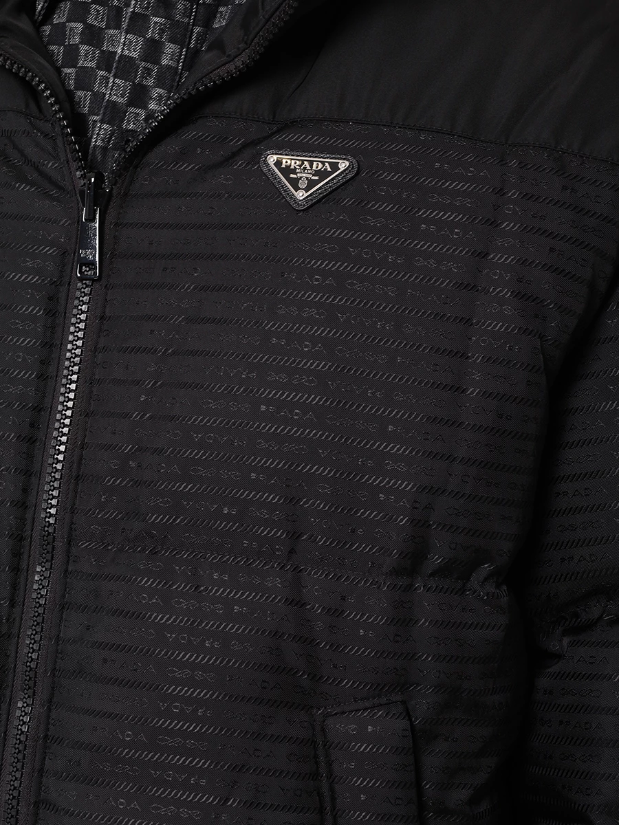 Пуховик двусторонний PRADA SGC045S2221WQ8 F0002 Черный  Фото 5