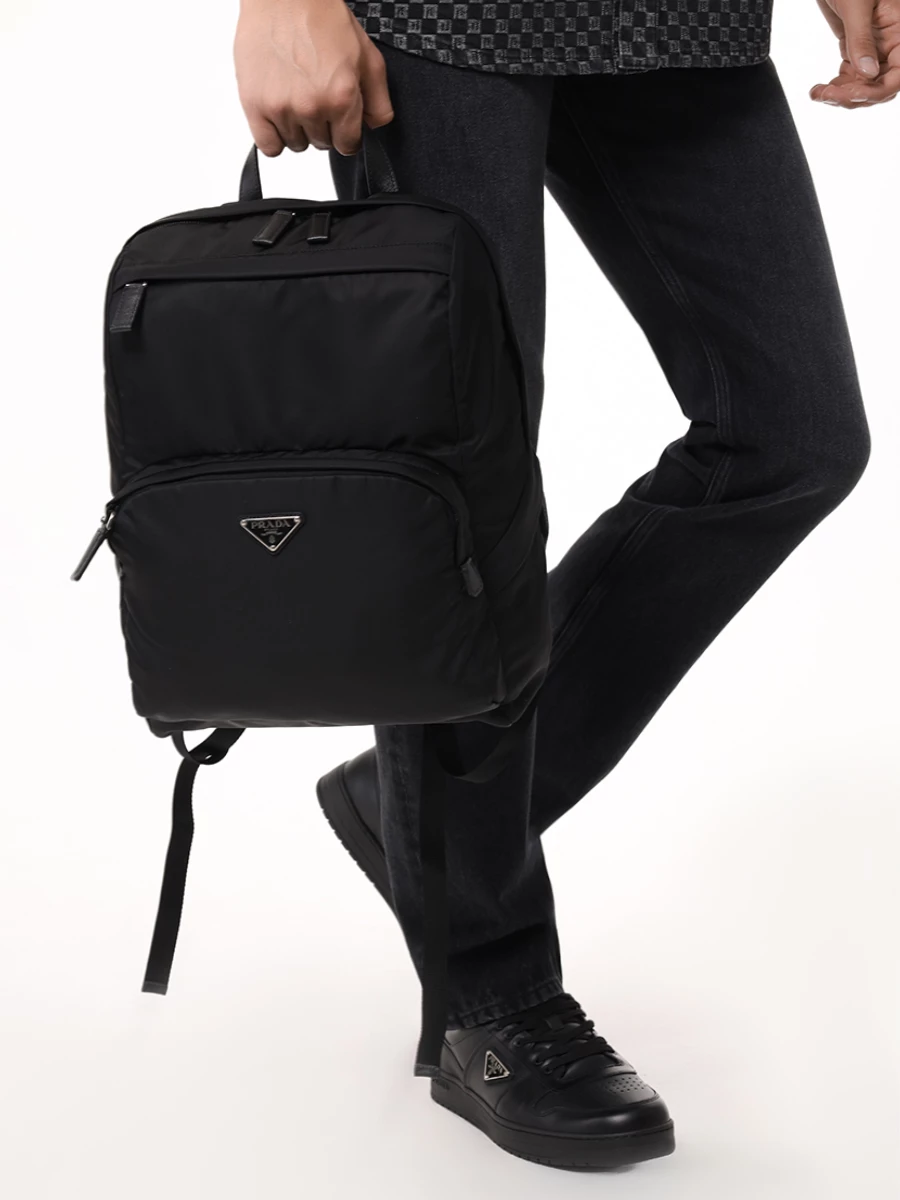 Рюкзак текстильный PRADA 2VZ1042DMG F0002 Черный  Фото 2