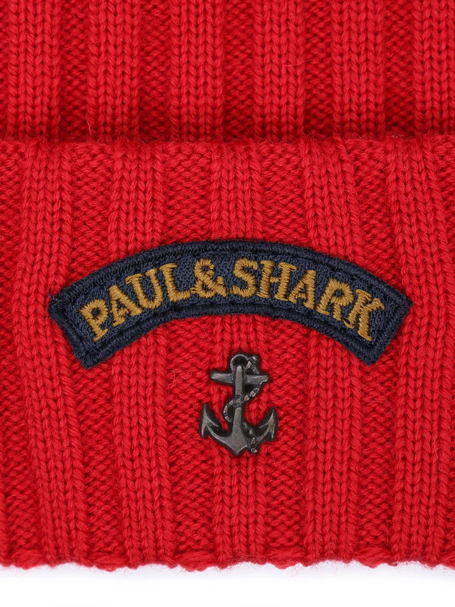 Шапка шерстяная PAUL & SHARK C0P712/457 Красный  Фото 3