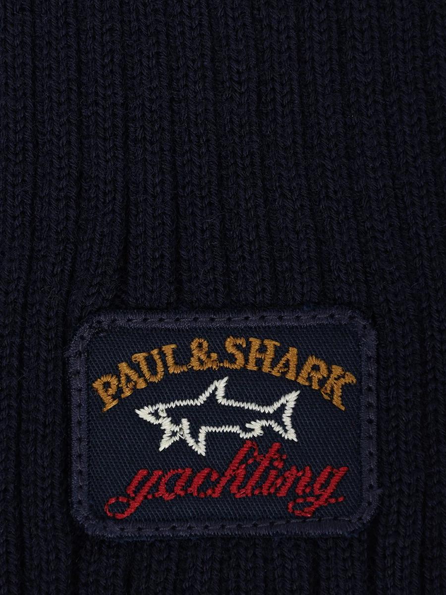 Комплект шапка и шарф PAUL & SHARK C0P1051KIT/C0P1059KIT/050 Синий  Фото 6