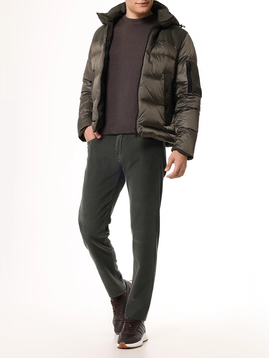 Пуховик стеганый PAUL & SHARK 14312670/089 Зеленый  Фото 2