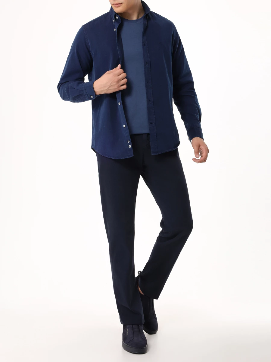 Рубашка хлопковая PAUL & SHARK C0P3032/013 Синий  Фото 2