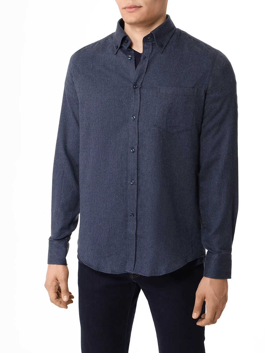 Рубашка Regular Fit хлопковая PAUL & SHARK 14313070/464 Серый  Фото 4