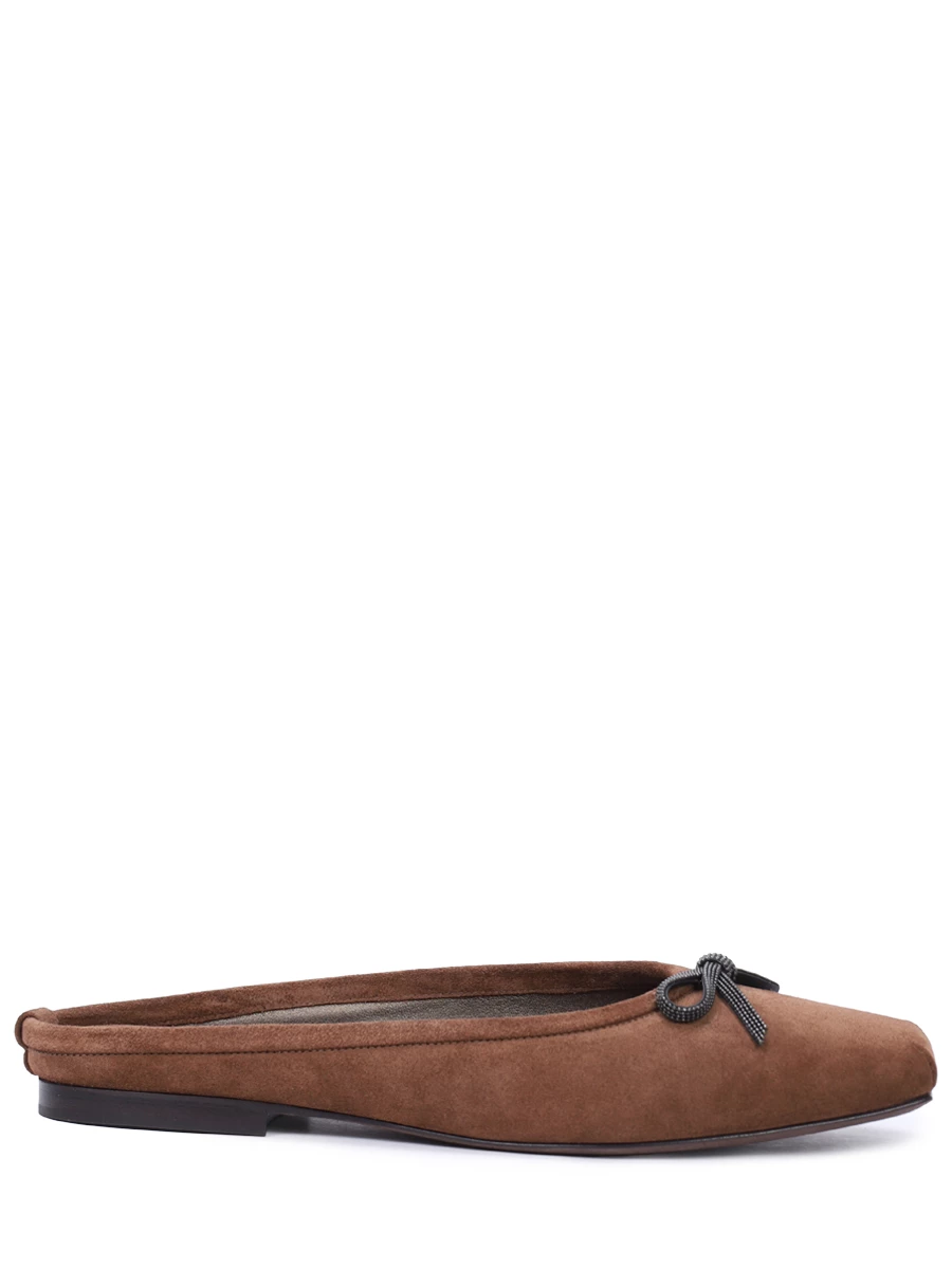 Балетки замшевые BRUNELLO CUCINELLI MZSFCBP401 C5988 Коричневый 