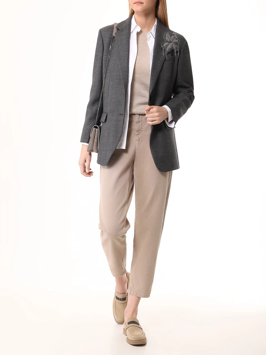 Джемпер кашемировый BRUNELLO CUCINELLI M4180BP188 C067 Золотой  Фото 2