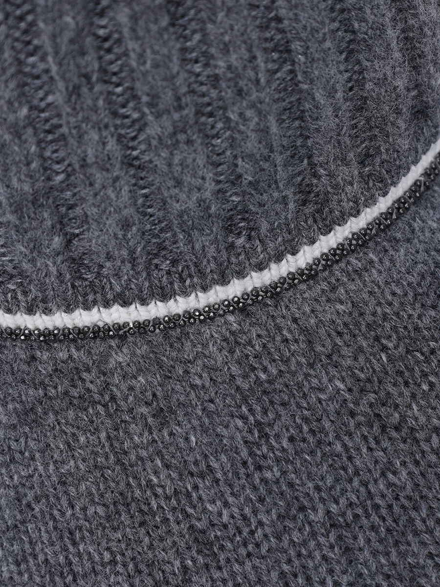 Бейсболка трикотажная BRUNELLO CUCINELLI MCAP9A006P CD513 Серый  Фото 3