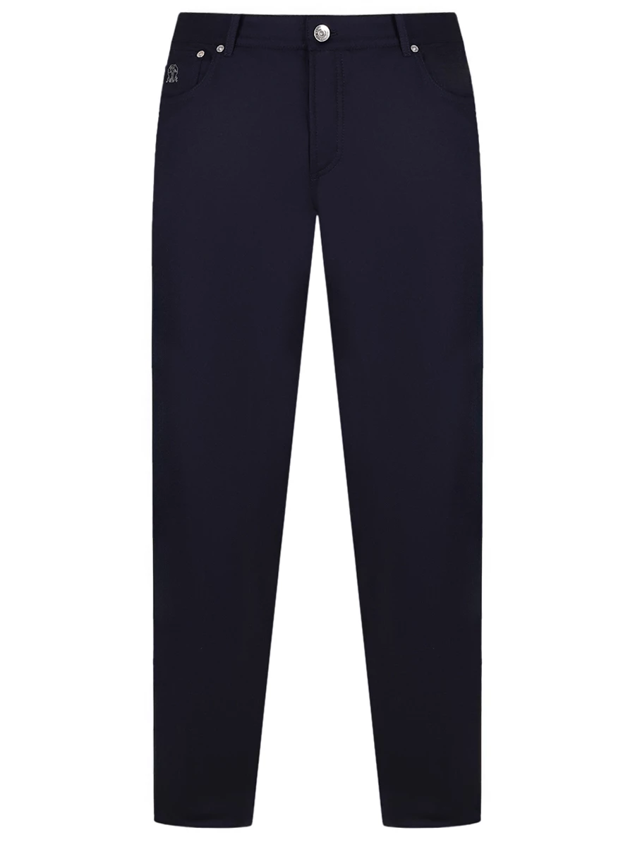 Брюки Italian Fit шерстяные BRUNELLO CUCINELLI ME226B2326 C334 Темно- Синий 