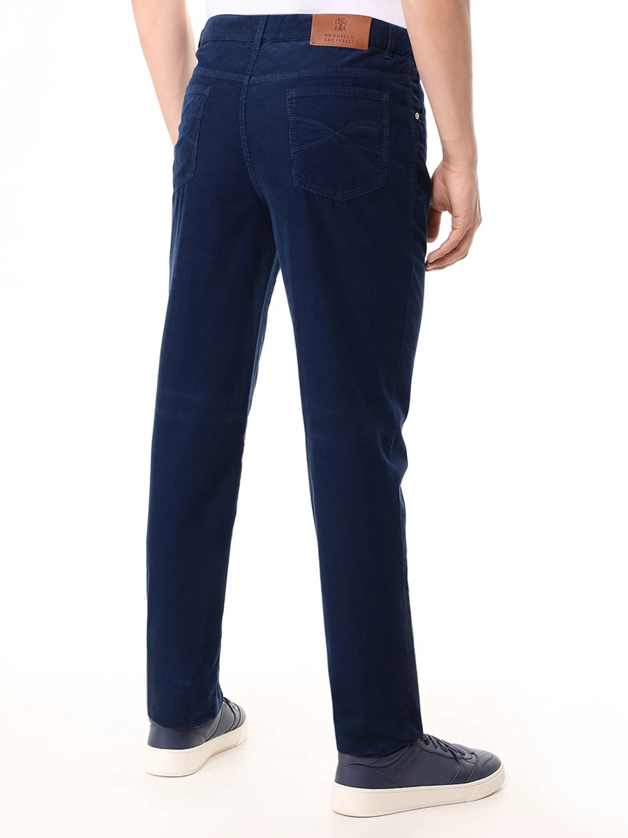 Брюки Italian Fit вельветовые BRUNELLO CUCINELLI M279DI1780 C6326 Синий  Фото 3