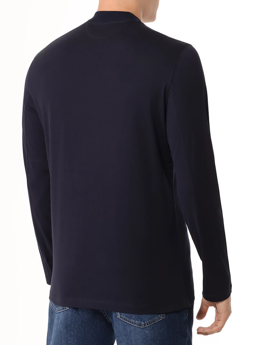 Футболка хлопковая BRUNELLO CUCINELLI M0B131366 C4425 Темно- Синий  Фото 3